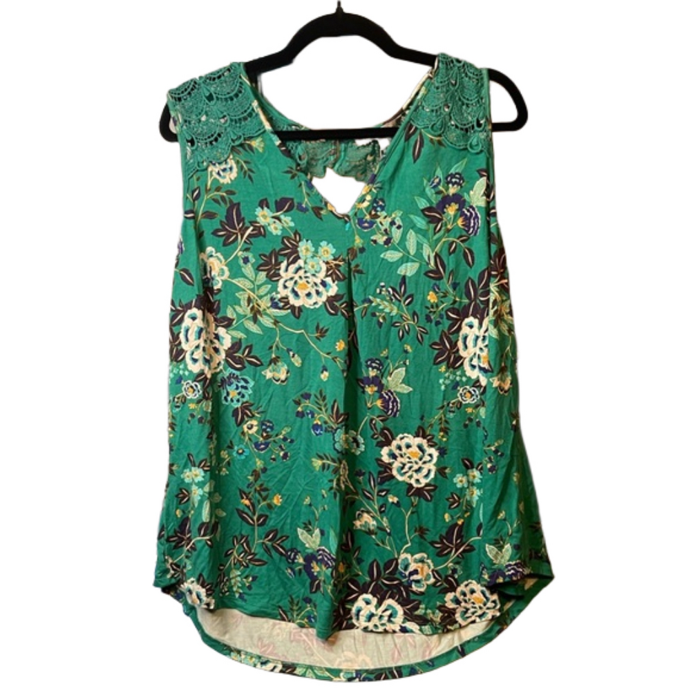 Daniel Rainn Decorative Lace Tank - Sizes 1X & 2X